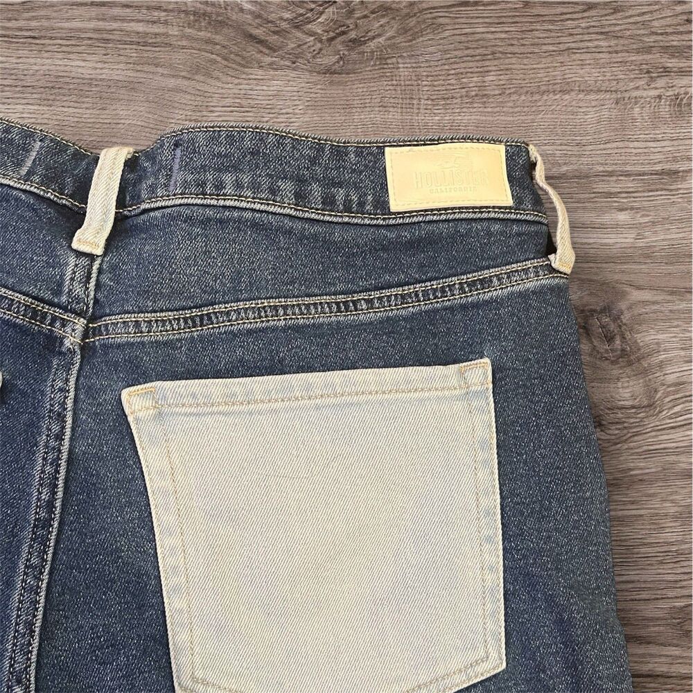Hollister Two Toned Ultra‎ High Rise Mom  Jeans Womens Size 32x27 - Picture 5 of 6